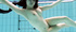 Brunette russian swimming pool teen showing big pussy