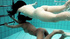 Splendid girls Markova & Zlata strupping while swimming around
